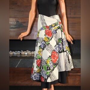 Trelise Cooper Asymmetric Floral Skirt Size 10